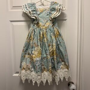 Trish Scully Child Floral Lace-Trim Girls Dress